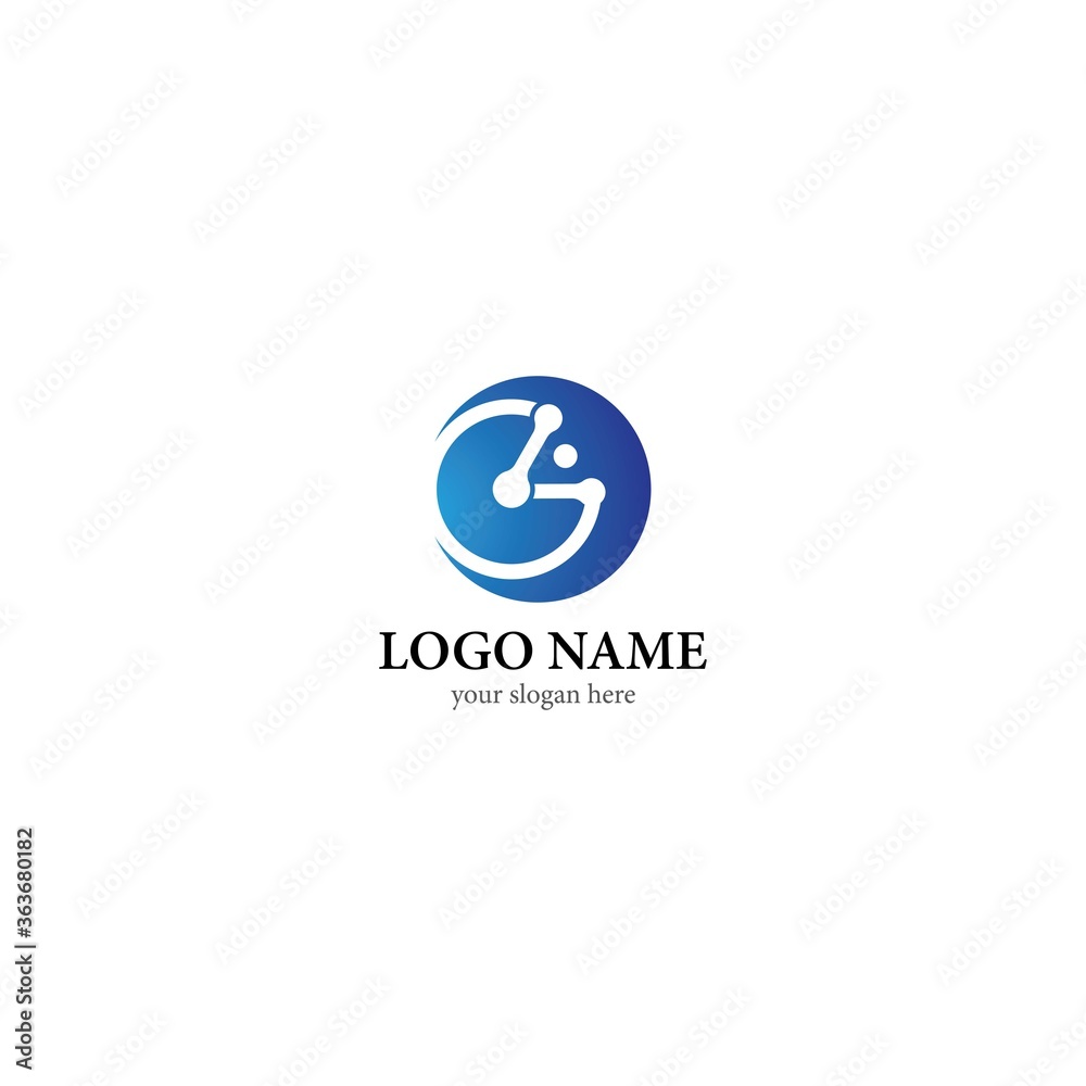 Technology logo template