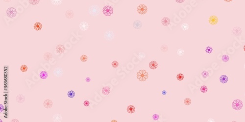 Light multicolor vector natural artwork with flowers.