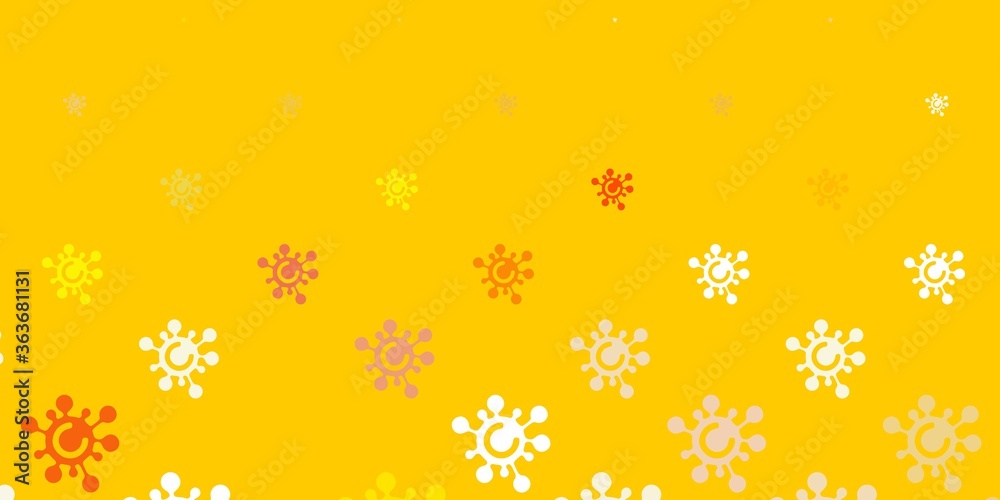 Light Yellow vector texture with disease symbols. Light Yellow vector texture with disease symbols.