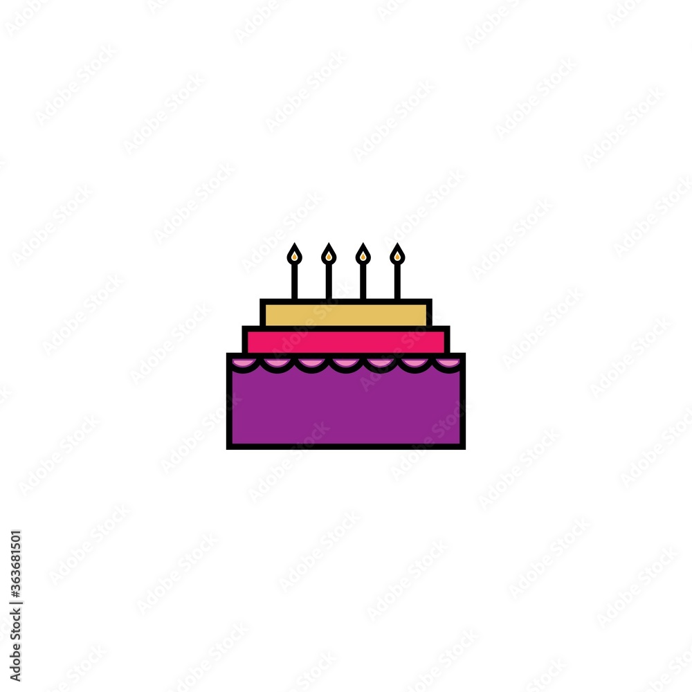 Cake logo template icon Cake logo template icon