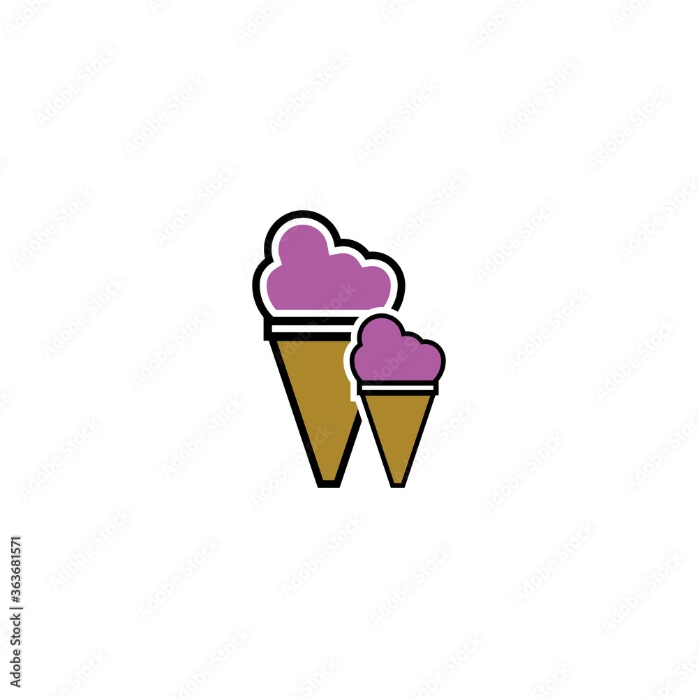 Ice cream icon vector Ice cream icon vector