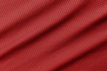 Red football, basketball, volleyball, hockey, rugby, lacrosse and handball jersey clothing fabric texture sports wear background