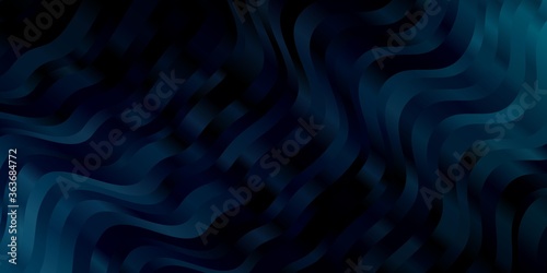 Dark BLUE vector layout with curves. Colorful illustration  which consists of curves. Best design for your ad  poster  banner.