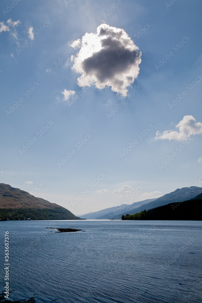 lake and mountains in Scotland