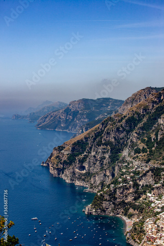 View of the Amalfi coast in Italy 