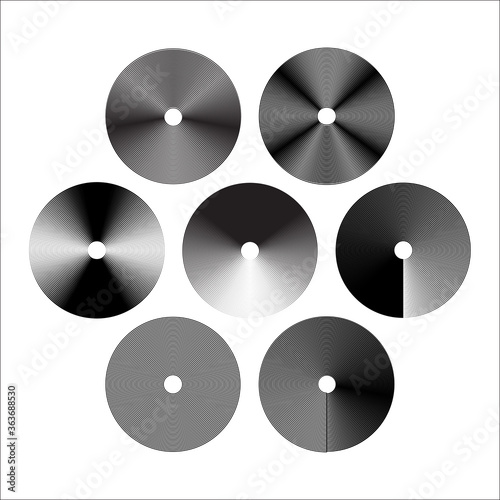 Round figures on the white background isolated