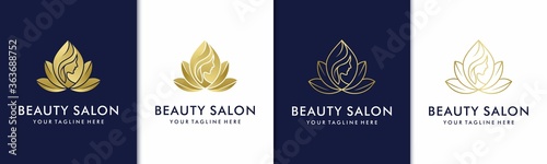 flower beauty logo design inspiration for salon spa skin care and product beauty