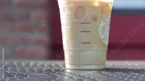  Iced Coffee Slide, Slow Motion photo