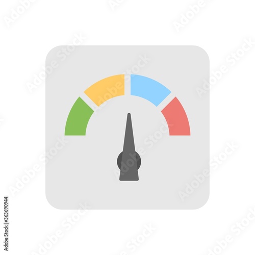 Gauge or meter illustration. Could be a pressure or water meter, odometer, tachometer, speedometer, or any dial measurement indicator.