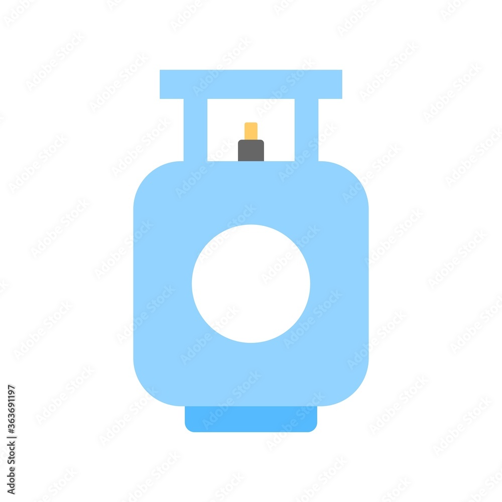 Gas tank stove icon illustration in flat design style. Gas tank stove icon illustration in flat design style.