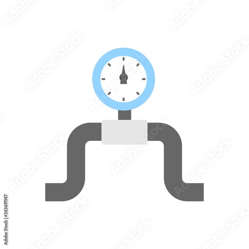 Gauge or meter illustration. Could be a pressure or water meter, odometer, tachometer, speedometer, or any dial measurement indicator.