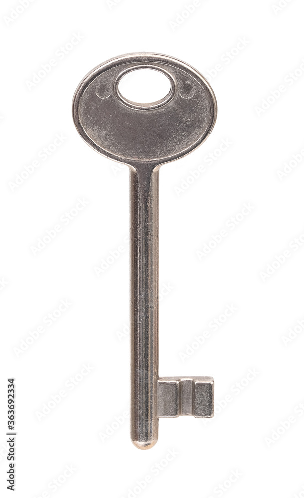 Mockup door key isolated on white background Mockup door key isolated on white background