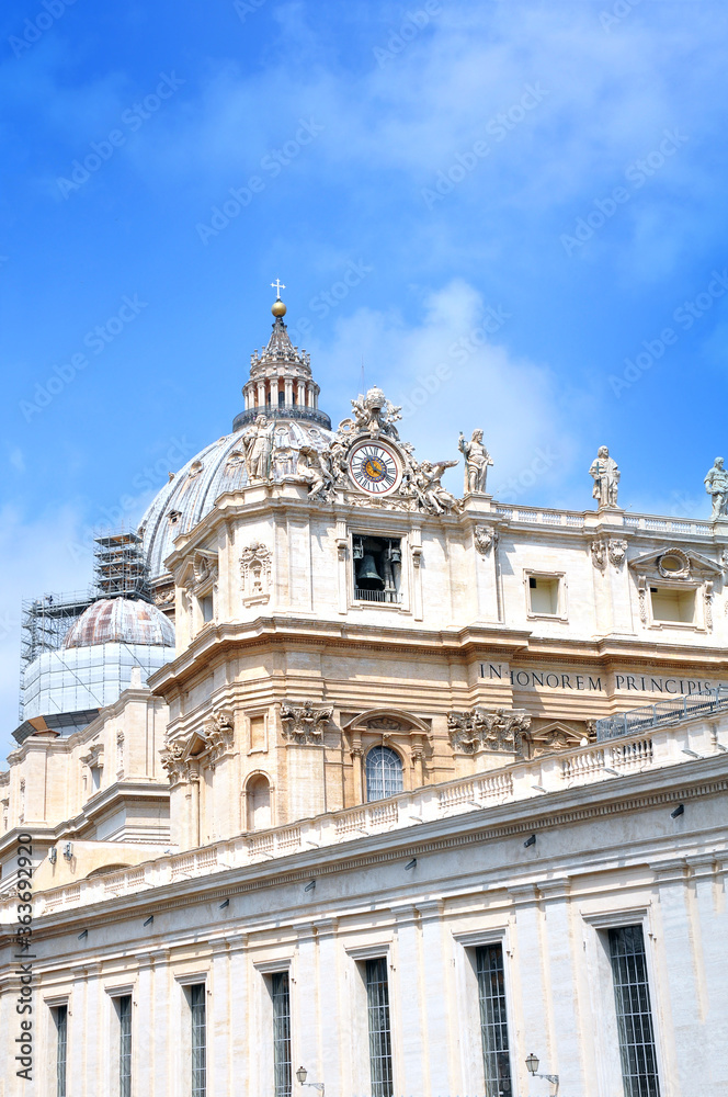 Vatican, Rome, Italy. Part of the famous basilica San Pietro.