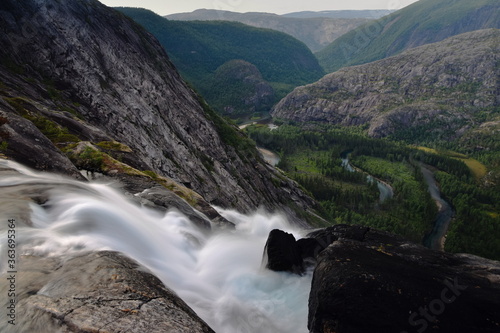 Litlverivassforsen waterfall in northern Norway photo