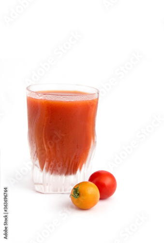 tomato juice isolated on white