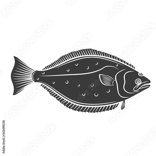 Halibut fish glyph icon