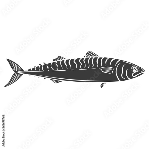 Mackerel fish glyph icon.