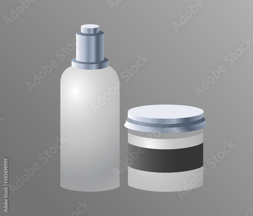 pot and bottle products branding isolated icons