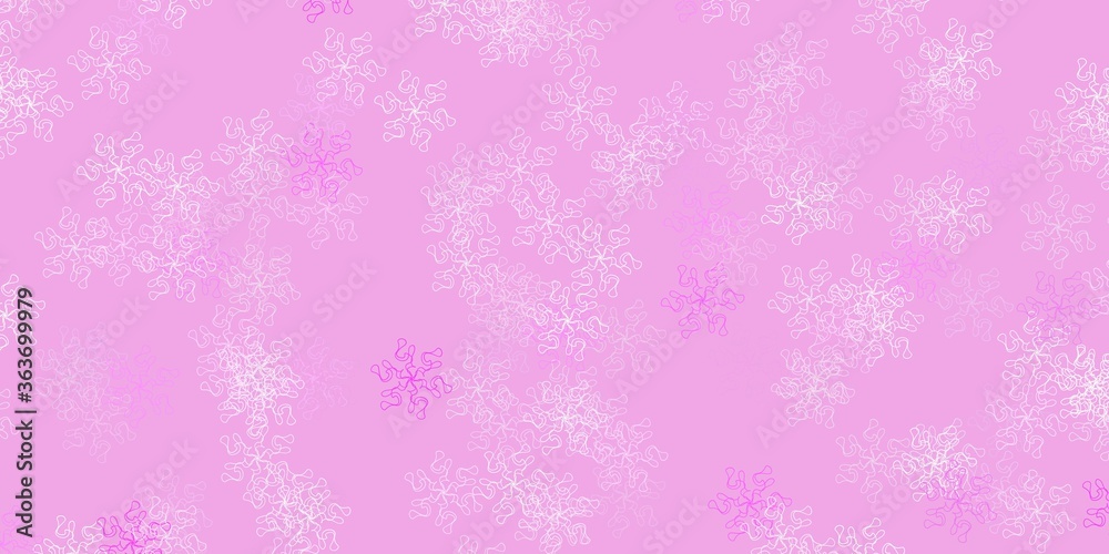 Light pink, yellow vector doodle background with flowers. Light pink, yellow vector doodle background with flowers.