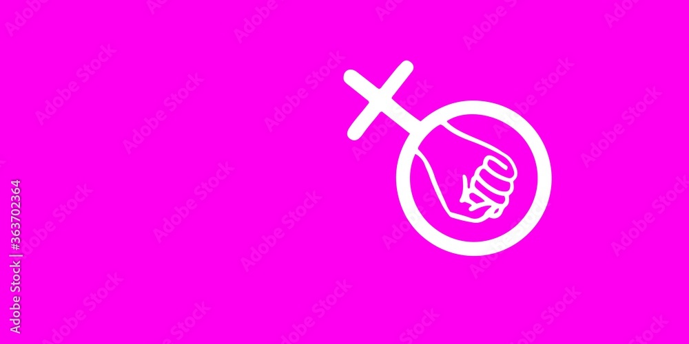 Light Pink vector pattern with feminism elements. Light Pink vector pattern with feminism elements.