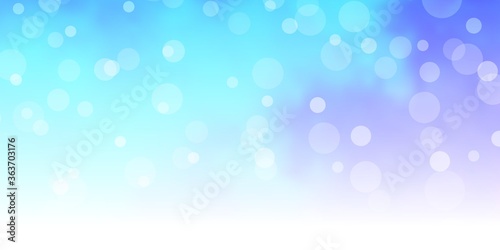 Light Pink, Blue vector template with circles. Colorful illustration with gradient dots in nature style. Design for your commercials.