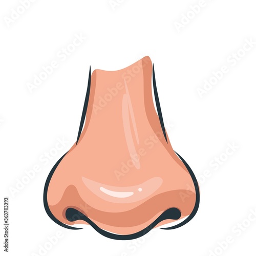 Human nose vector icon.