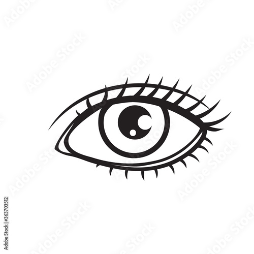 Woman eye outline icon.