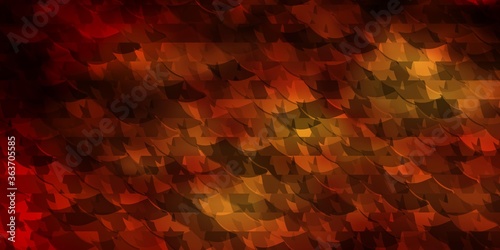 Dark Yellow vector template with crystals  triangles.