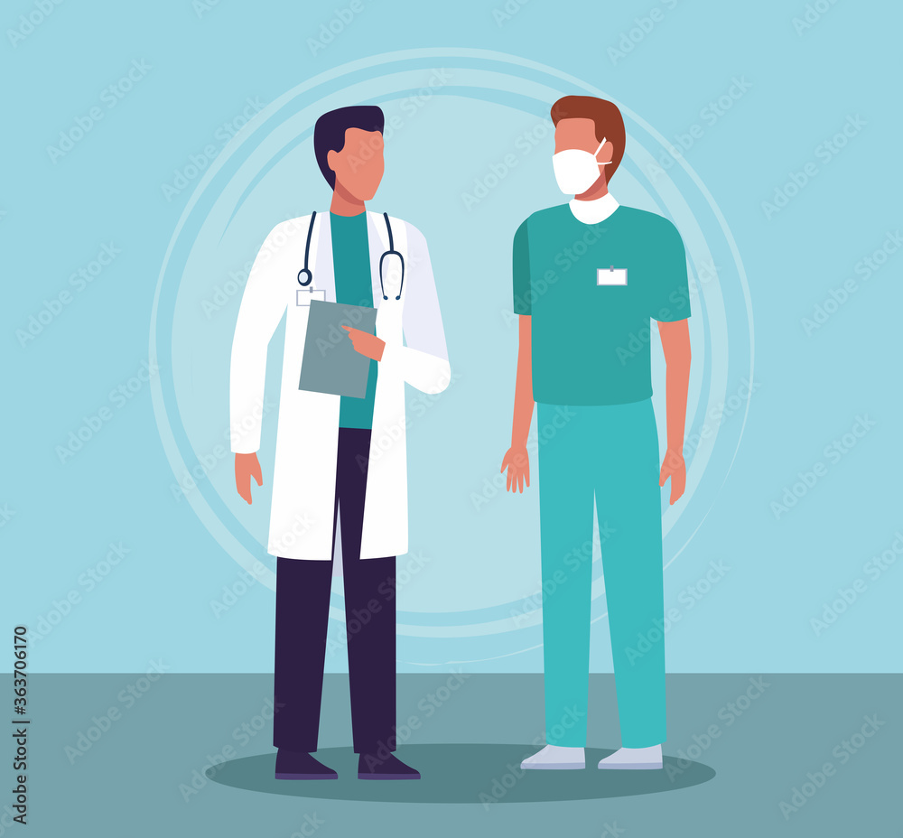 group of male doctors staff wearing medical mask group of male doctors staff wearing medical mask
