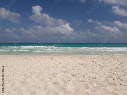 Cancun Mexico beach and blue waters 2020