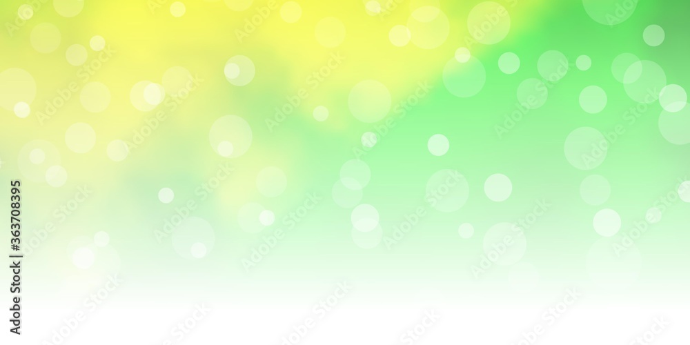 Light Green, Yellow vector layout with circles. Modern abstract illustration with colorful circle shapes. New template for your brand book. Light Green, Yellow vector layout with circles. Modern abstract illustration with colorful circle shapes. New template for your brand book.