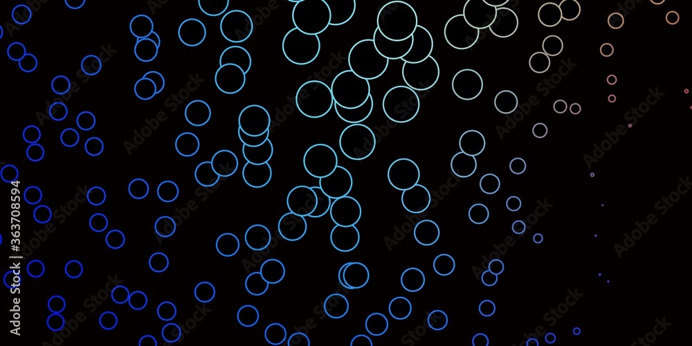 Dark Blue, Red vector pattern with circles. Glitter abstract illustration with colorful drops. Design for your commercials. Dark Blue, Red vector pattern with circles. Glitter abstract illustration with colorful drops. Design for your commercials.