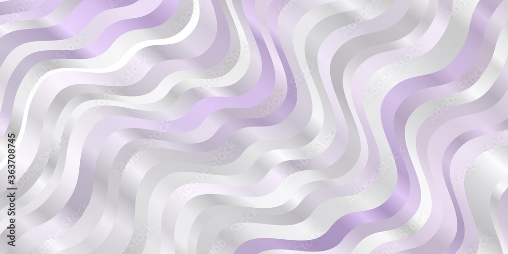 Light Purple vector pattern with lines. Illustration in abstract style with gradient curved.  Pattern for ads, commercials.