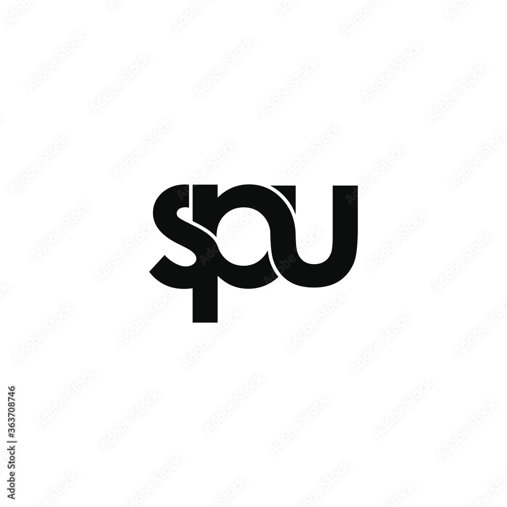 spu letter original monogram logo design spu letter original monogram logo design