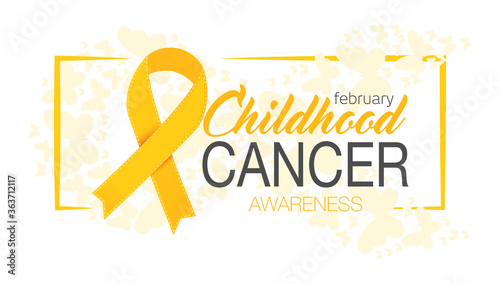 Childhood cancer awareness ribbon background. Vector