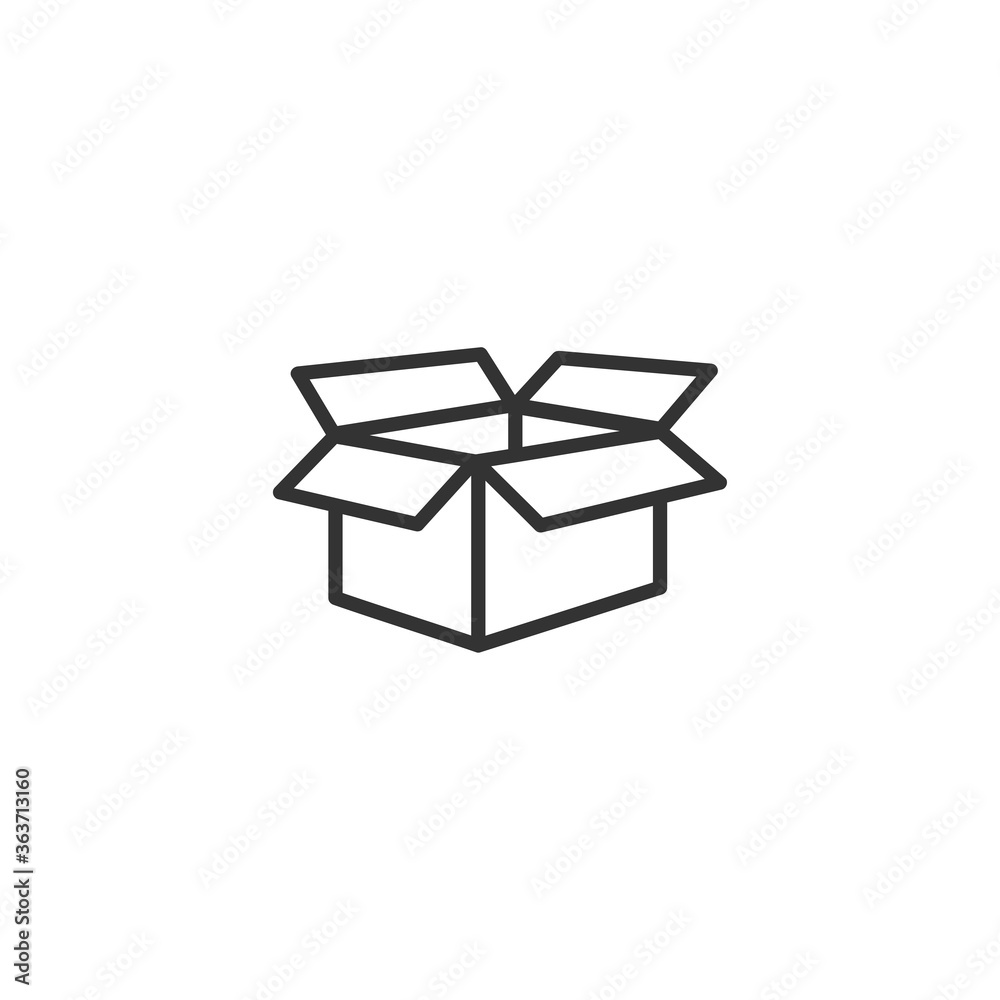 box line icon. open box isolated line icon box line icon. open box isolated line icon