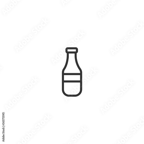 milk bottle vector line icon for mobile concept and web apps design
