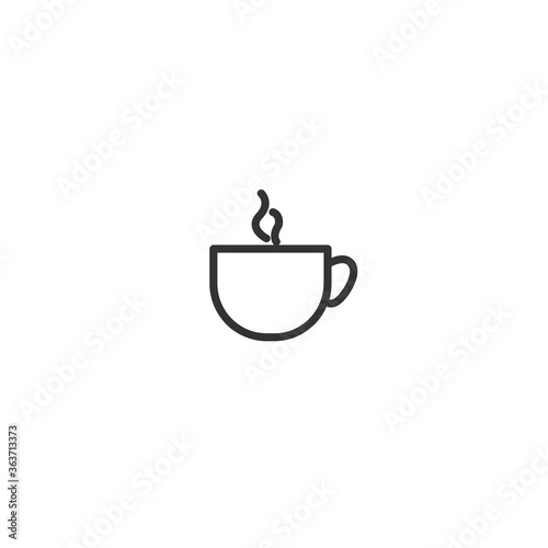 cup of coffee line icon on white background