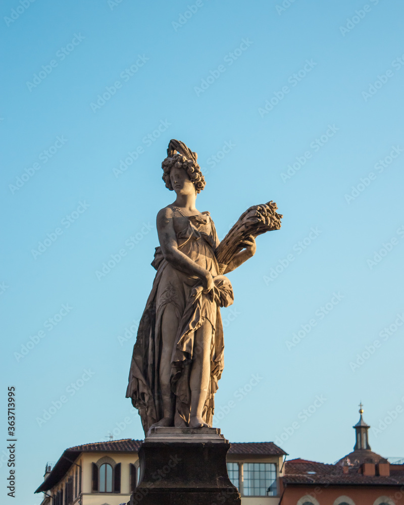 Fototapeta premium Photo of a statue in florence italy