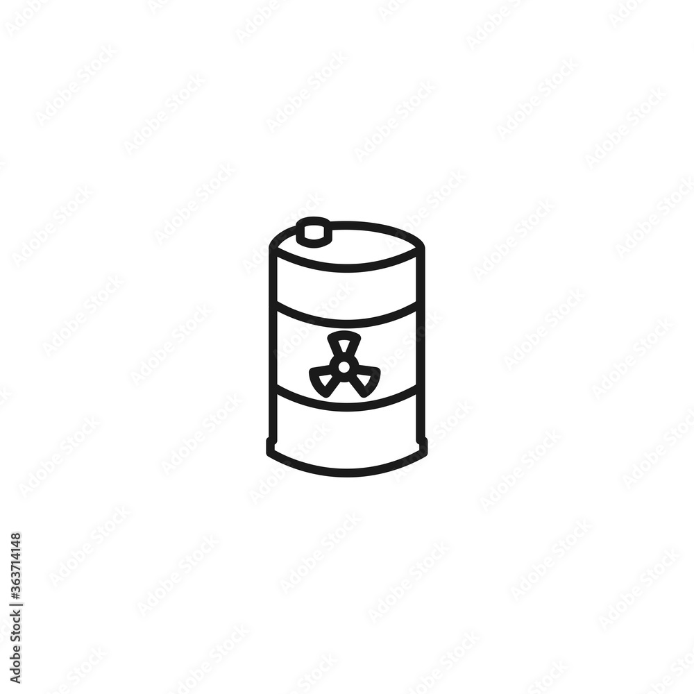Toxic container line icon. Toxic container isolated line icon Toxic container line icon. Toxic container isolated line icon