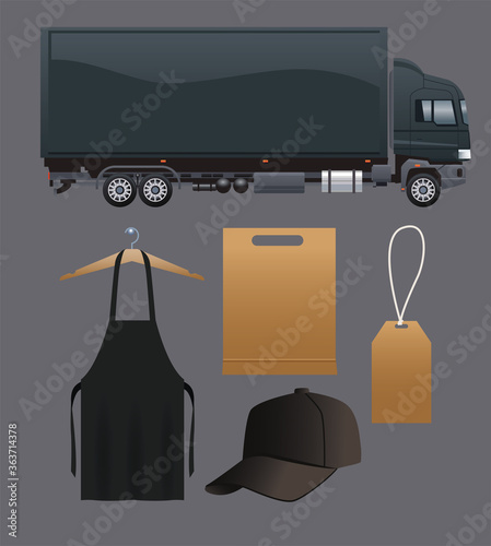 truck black and branding set products photo