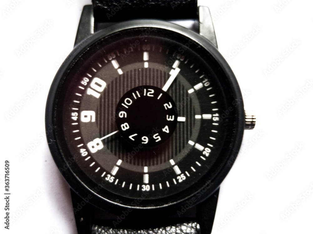watch on black background watch on black background