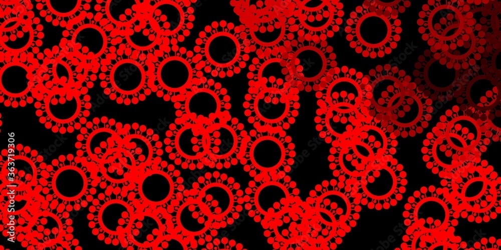 Dark red vector template with flu signs. Dark red vector template with flu signs.