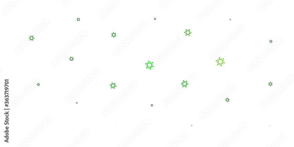 Light green vector background with covid-19 symbols. Light green vector background with covid-19 symbols.