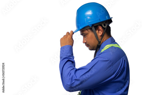 engineer on a white background