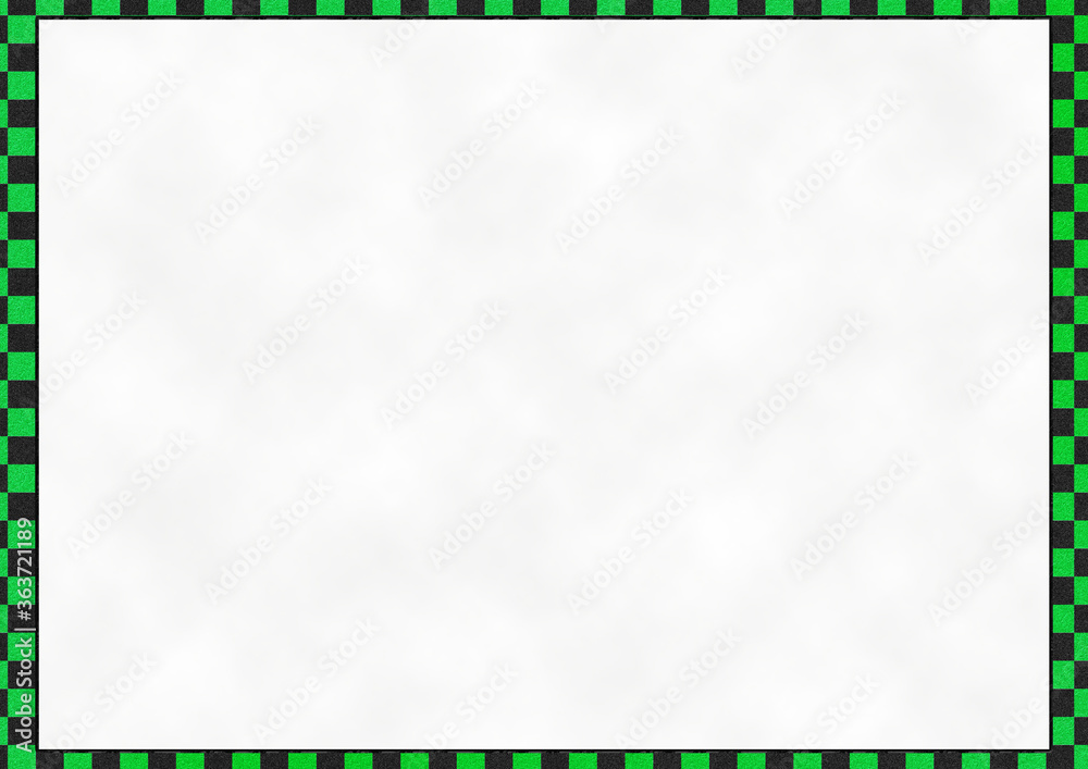 緑の市松柄背景　コピースペースあり