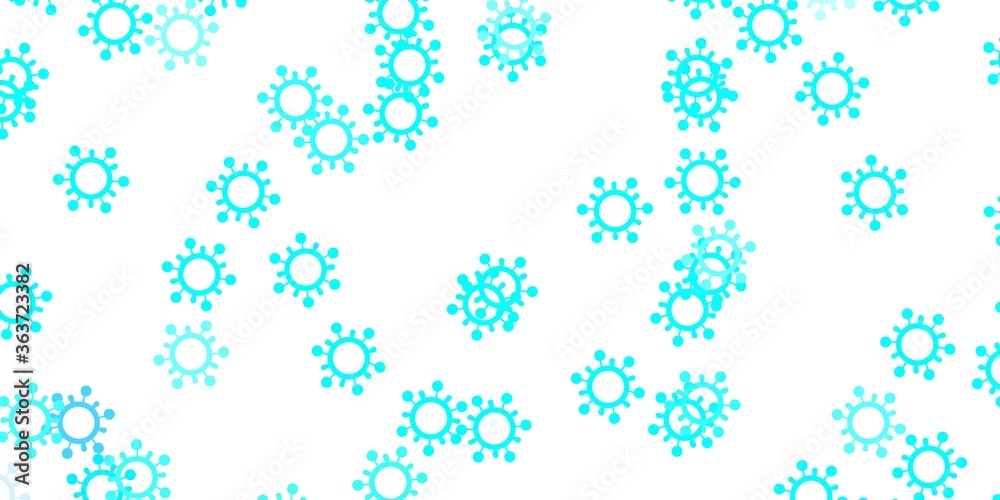 Light blue, green vector pattern with coronavirus elements. Light blue, green vector pattern with coronavirus elements.