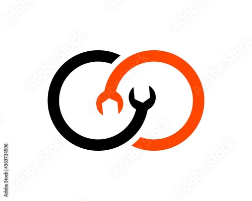 Infinity black and orange wrench