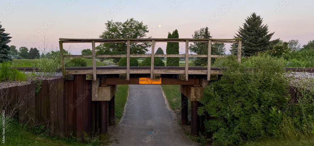 morning sunrise golf course golf green fairways trees bridge morning sunrise golf course golf green fairways trees bridge