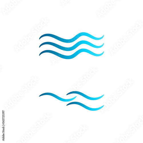 Wave Sea Beach Logo Design Illustration